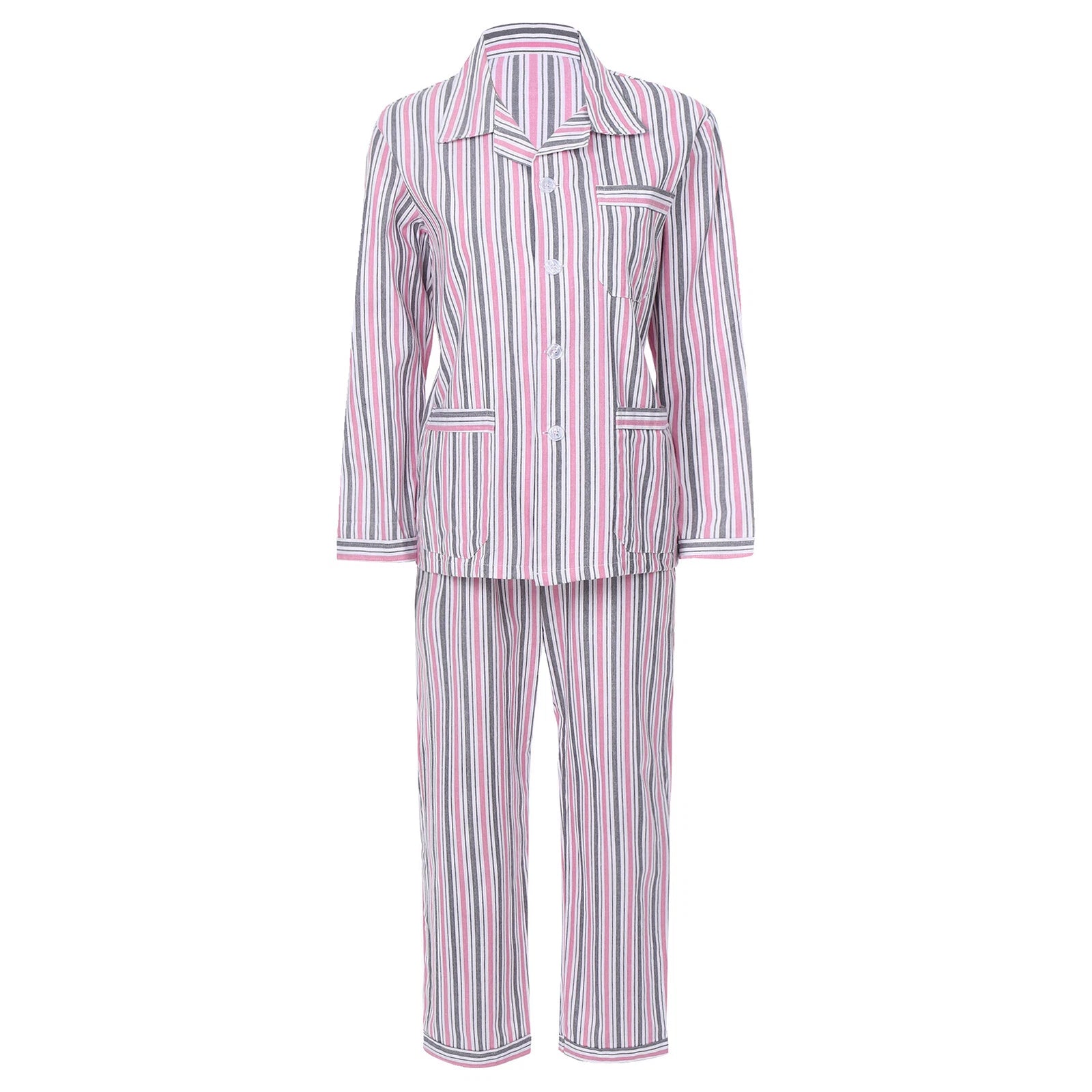 Womens Sleepwear Casual Loungewear Multiple Pockets Pajama Set Button Down Soft