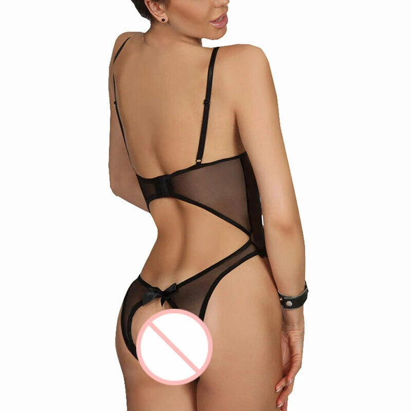 Womens Sexy-Lingerie Babydoll Sleepwear Underwear Lace Dress G-String Nightwear