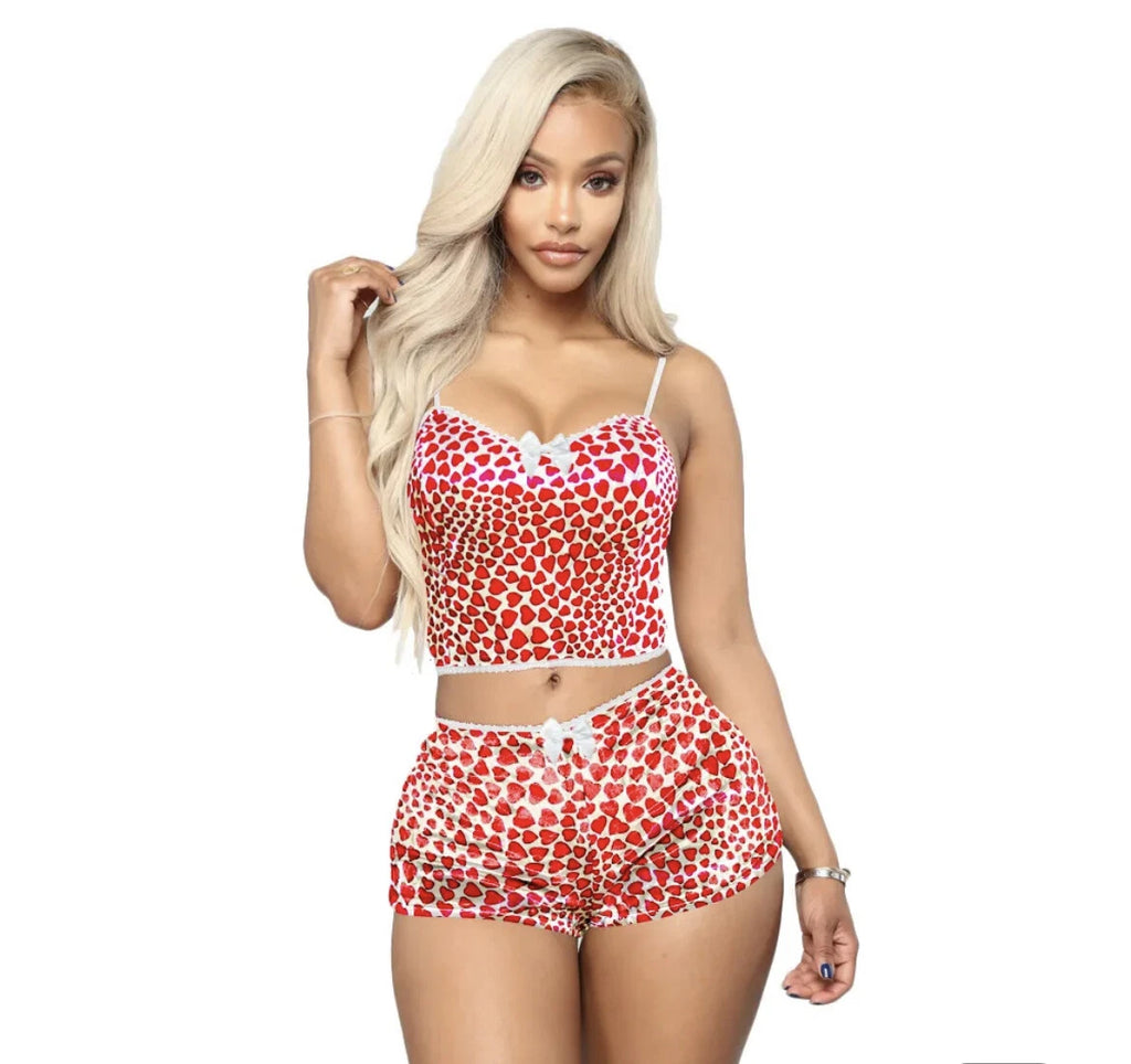 Women Ladies Pyjamas Set Lingerie Shorts Nightwear  Pj Lounge Sleepwear UK