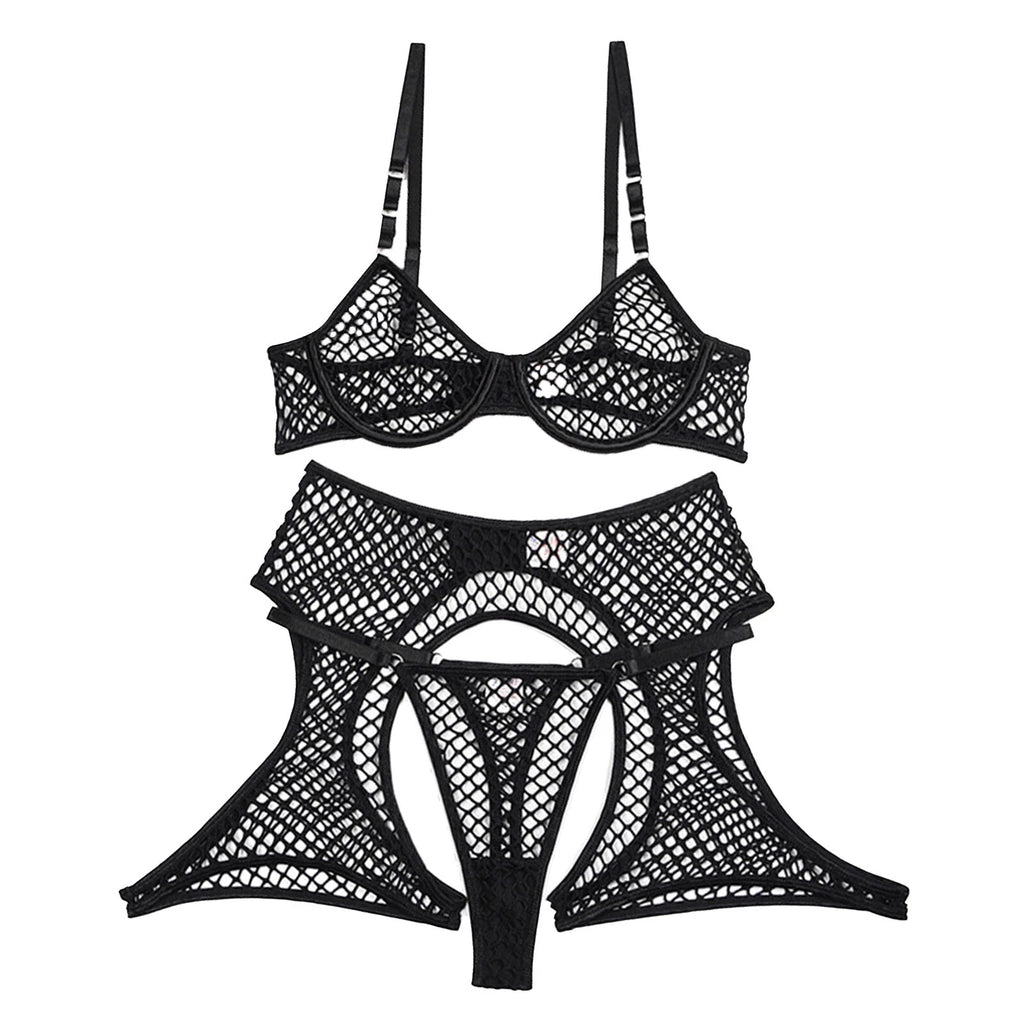 Womens Nightwear Bikini Lingerie Set Transparent Sleepwear Sheer Swimsuit Sexy