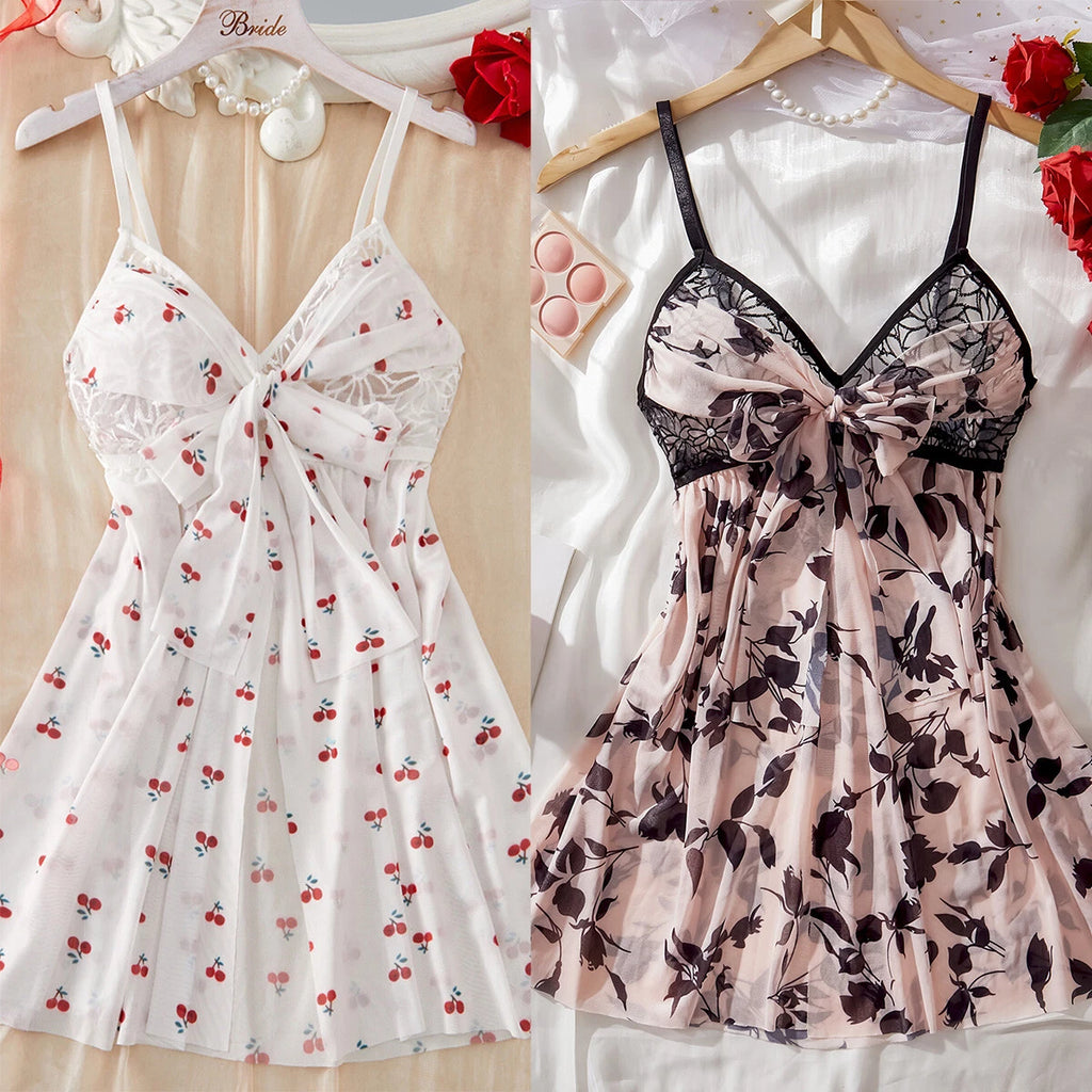 Sexy Women's Lingerie Floral Lace Sleepwear Underwear Dress See-Thru Babydoll US