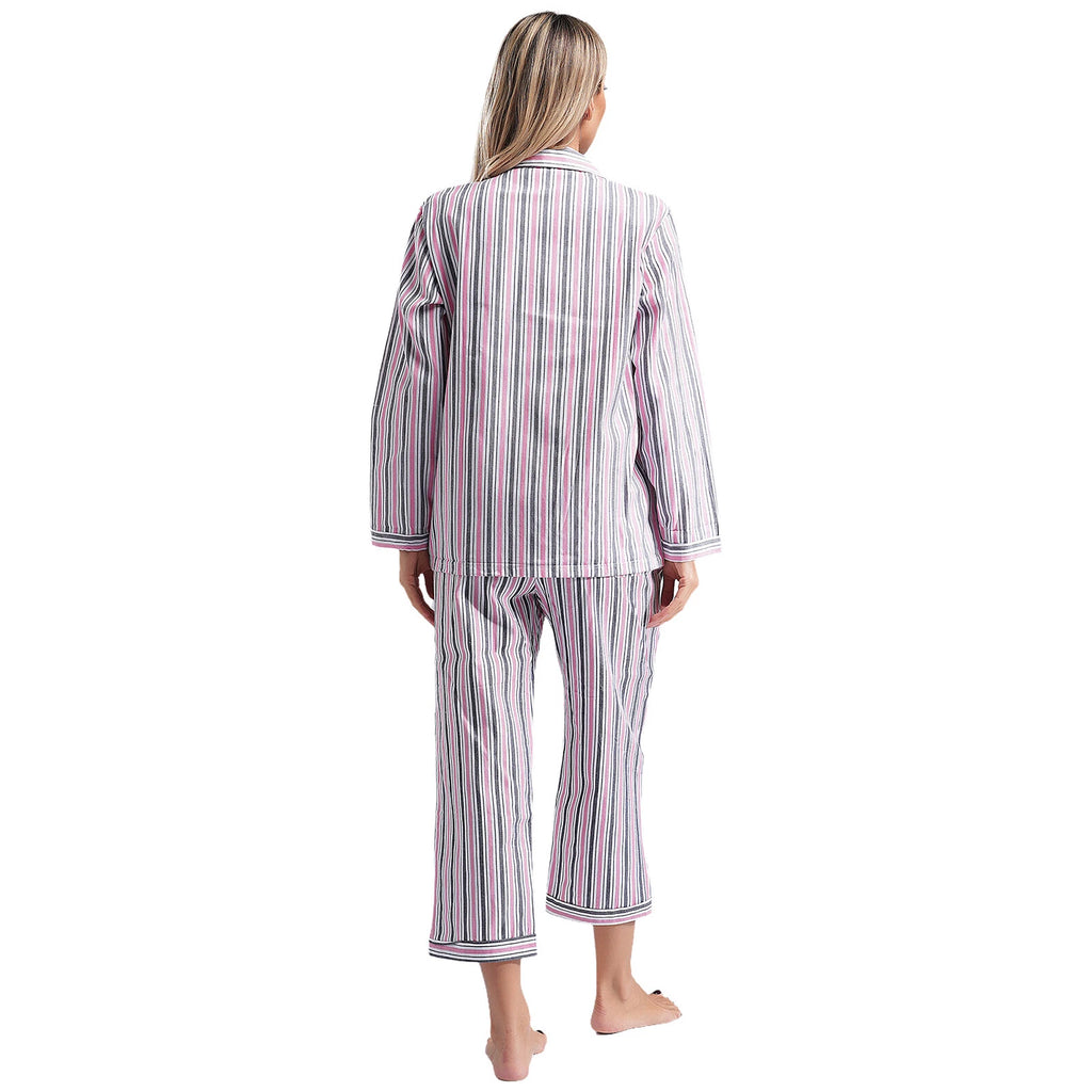 Womens Sleepwear Casual Loungewear Multiple Pockets Pajama Set Button Down Soft