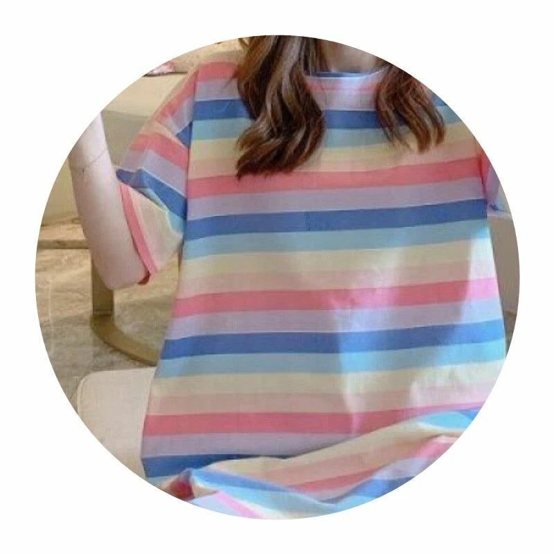 Summer Women's Sleep Shirt Dress Short Sleeve Cotton Casual Nightwear Pajama Set