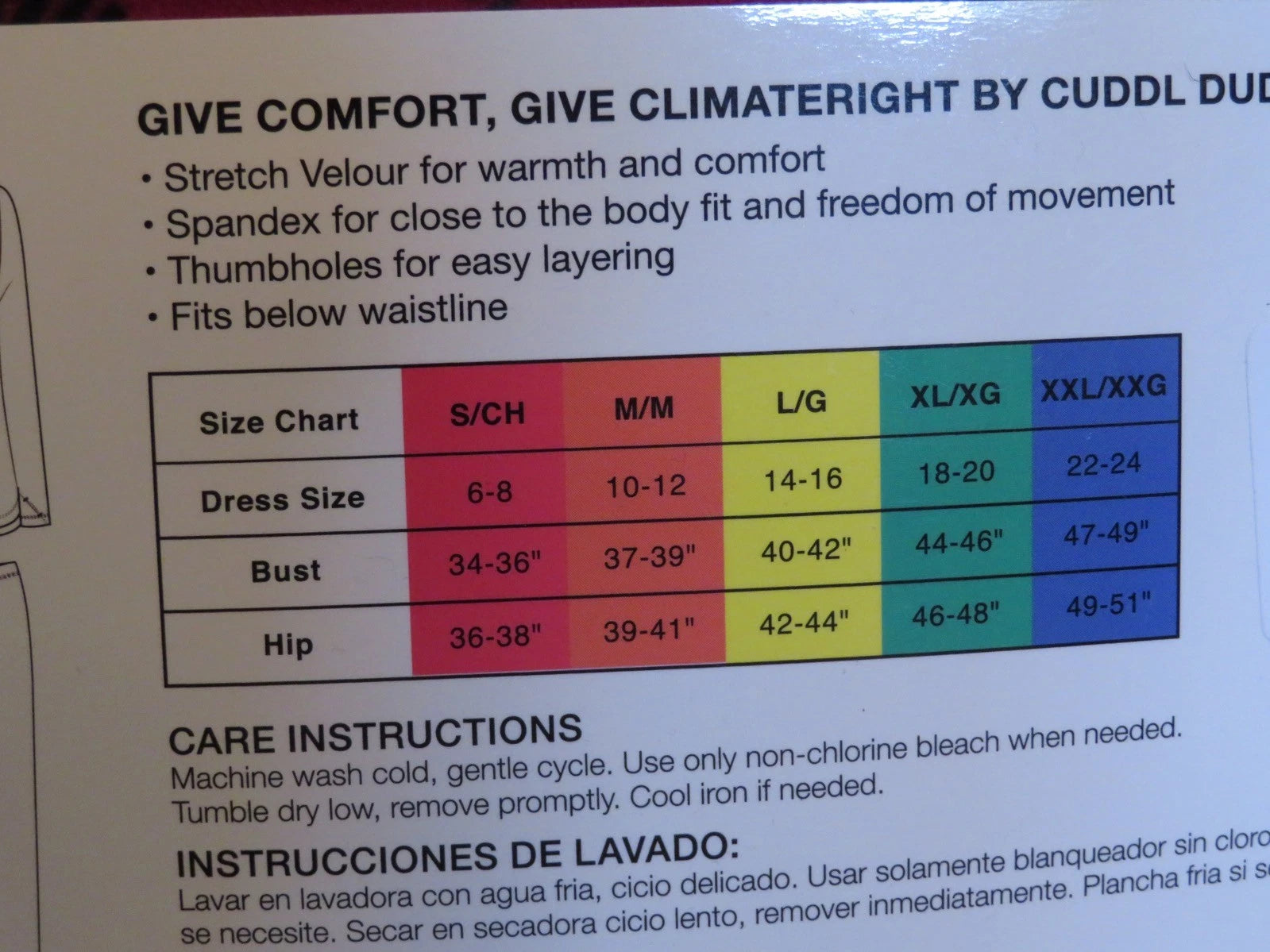 New Women’s Climate Right Cuddl Duds Red Long Sleeve Shirt Plaid Leggings Pajama