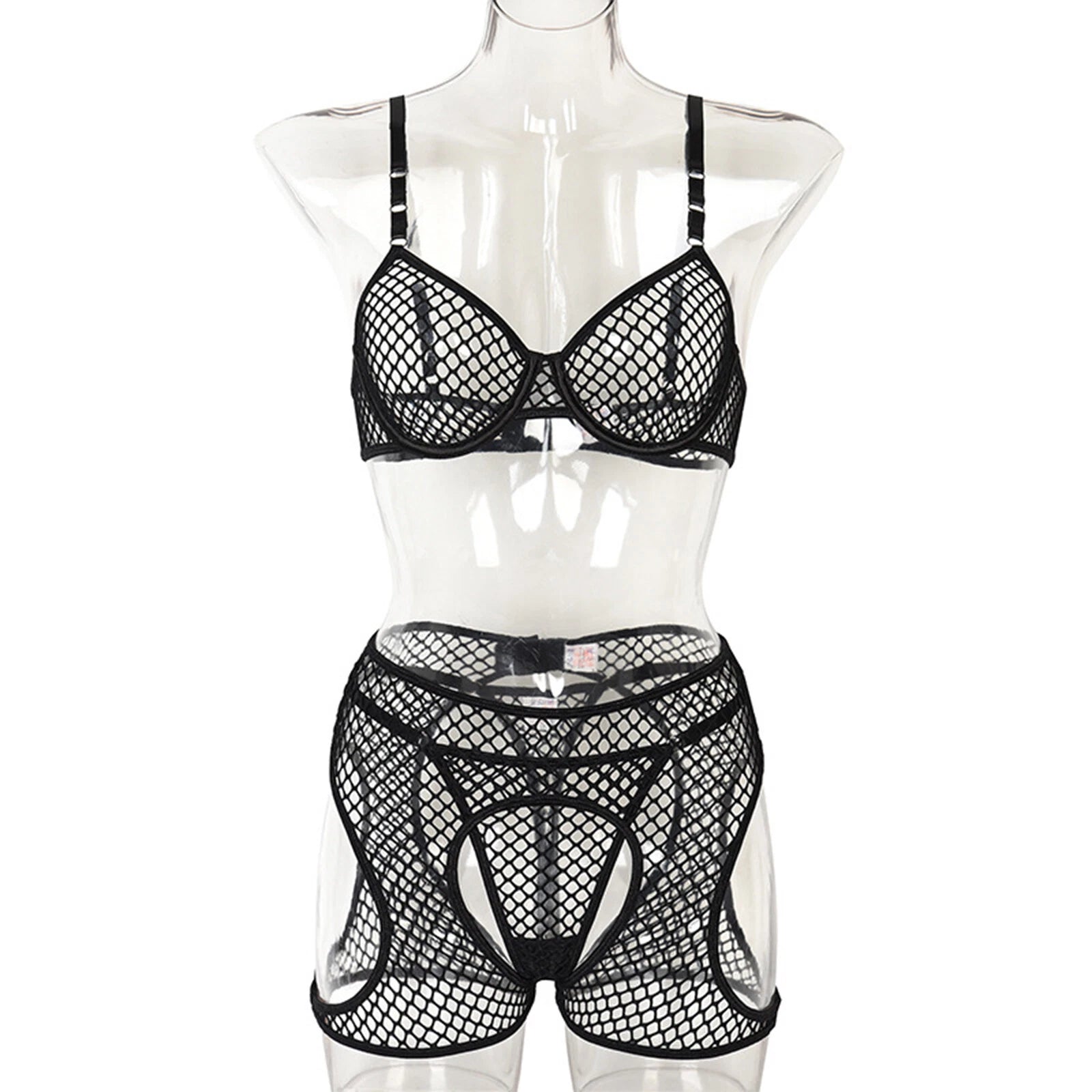Womens Nightwear Bikini Lingerie Set Transparent Sleepwear Sheer Swimsuit Sexy