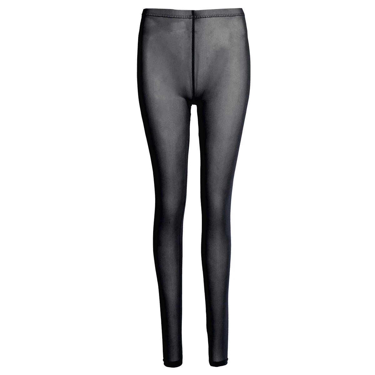 Women 2pcs Lingerie Set Sleeveless Crop Top High Waist Crotchless Leggings Pants