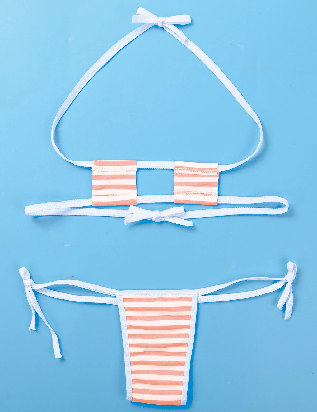 Women Anime Cosplay Mini Bikini Bra Top Micro G-string Thong Lingerie Underwear