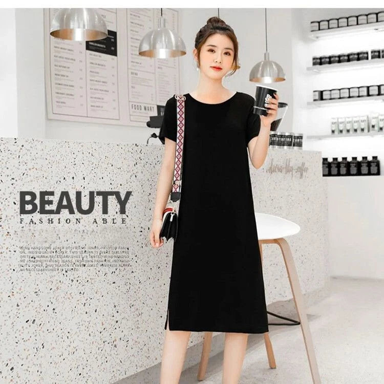 Women's Summer Modal Cotton Dress - Loose Plus Size Loungewear Nightwear Dress
