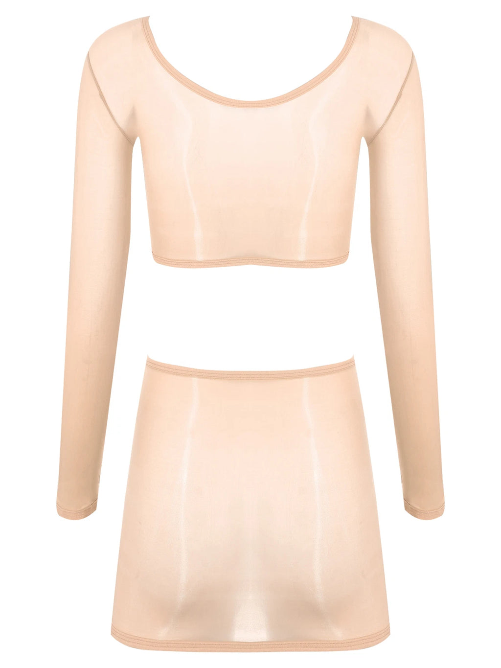 Womens Nightwear Long Sleeve Clubwear Bodycon Outfits Nylon Pajamas Sexy Mini