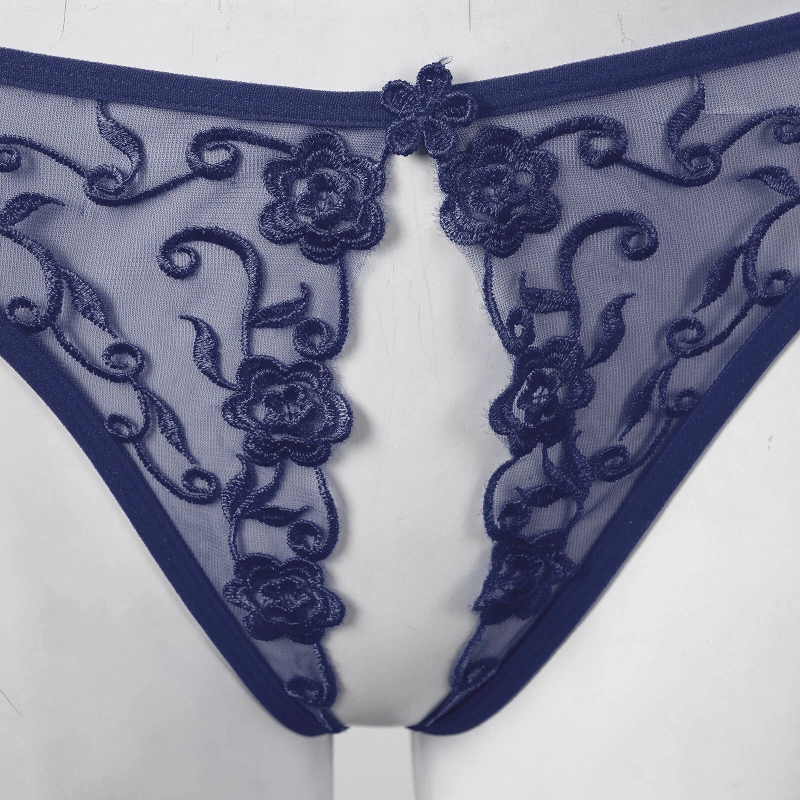 Womens Hollow Out Translucent Lingerie Set Stretchy Fishnet Solid Color Tights