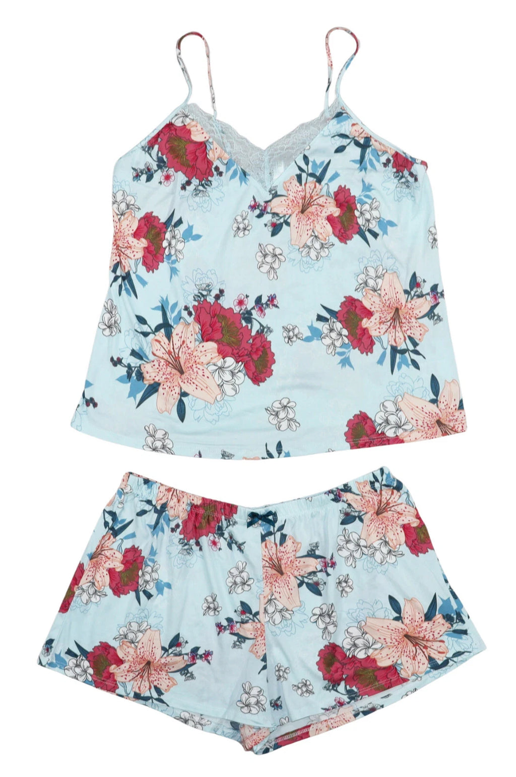 Flora Nikrooz Stacy Floral Print Cami & Shorts 2-Piece Women's Pajama Set NWT