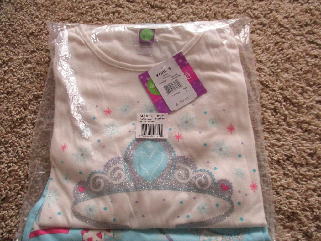 BNWT Dollie & Me for Mommy Women's long sleeve/pants Pajama Set, blue/ivory, $50