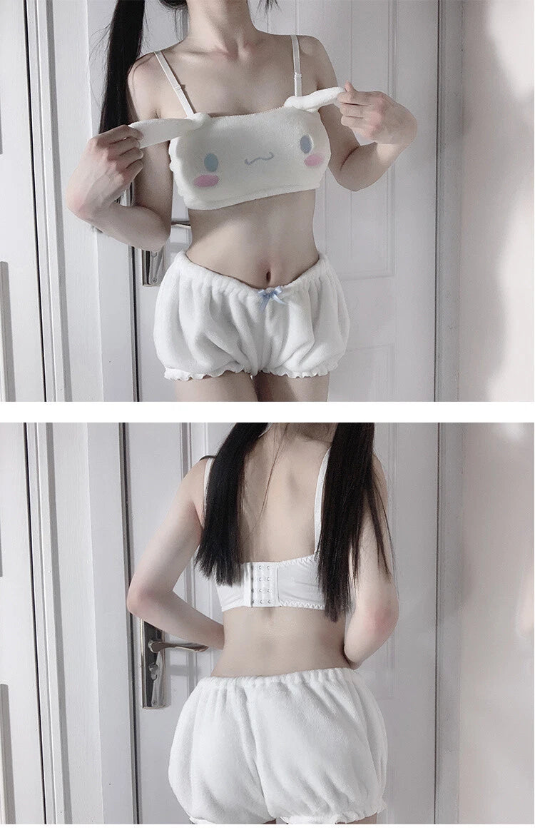 Sexy Kuromi Girls Pyjama My Melody Cinnamoroll Plush Undergarments Shorts Set