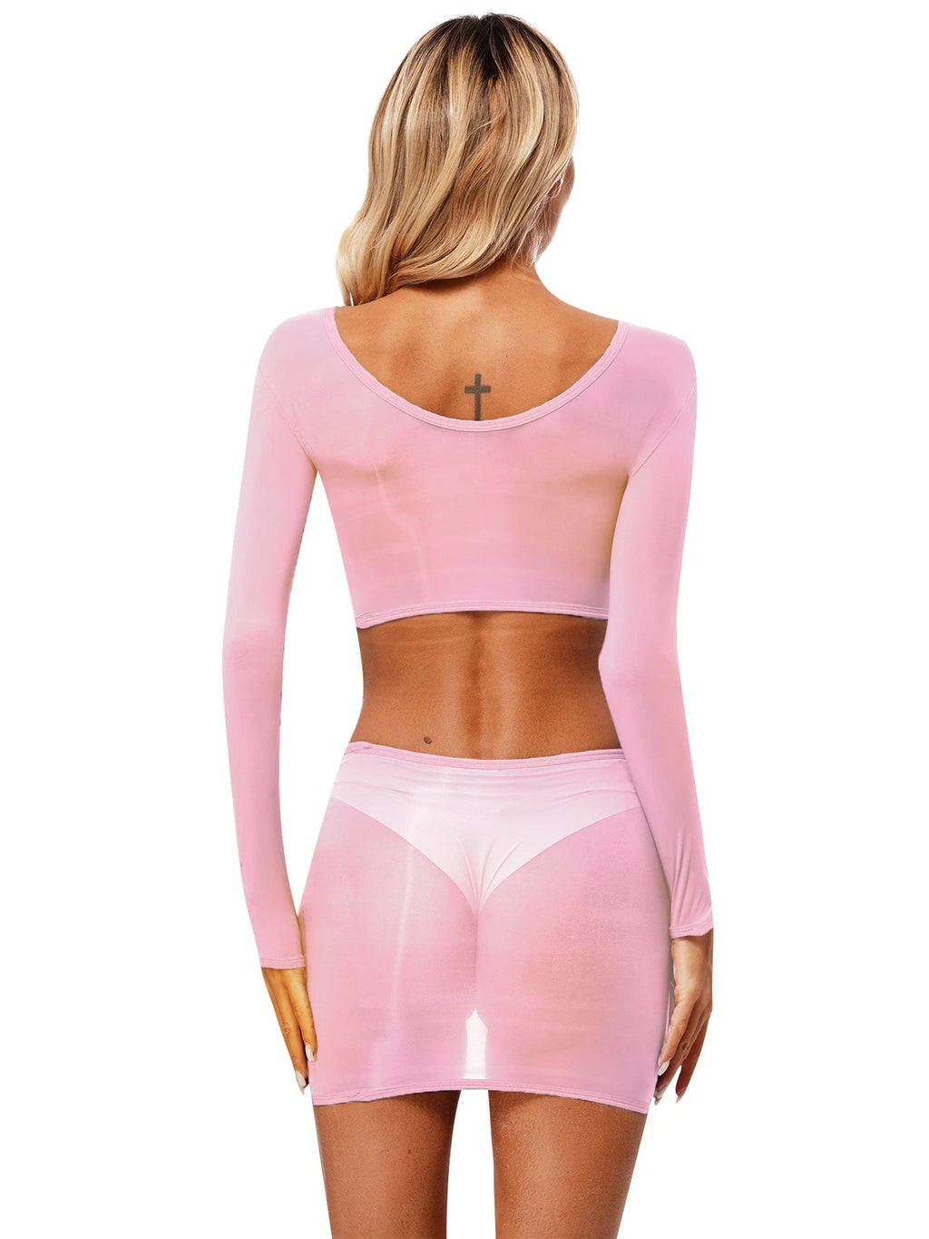 Womens Outfits Breathable Clubwear Long Sleeve Nightwear Nylon Lingerie Silky