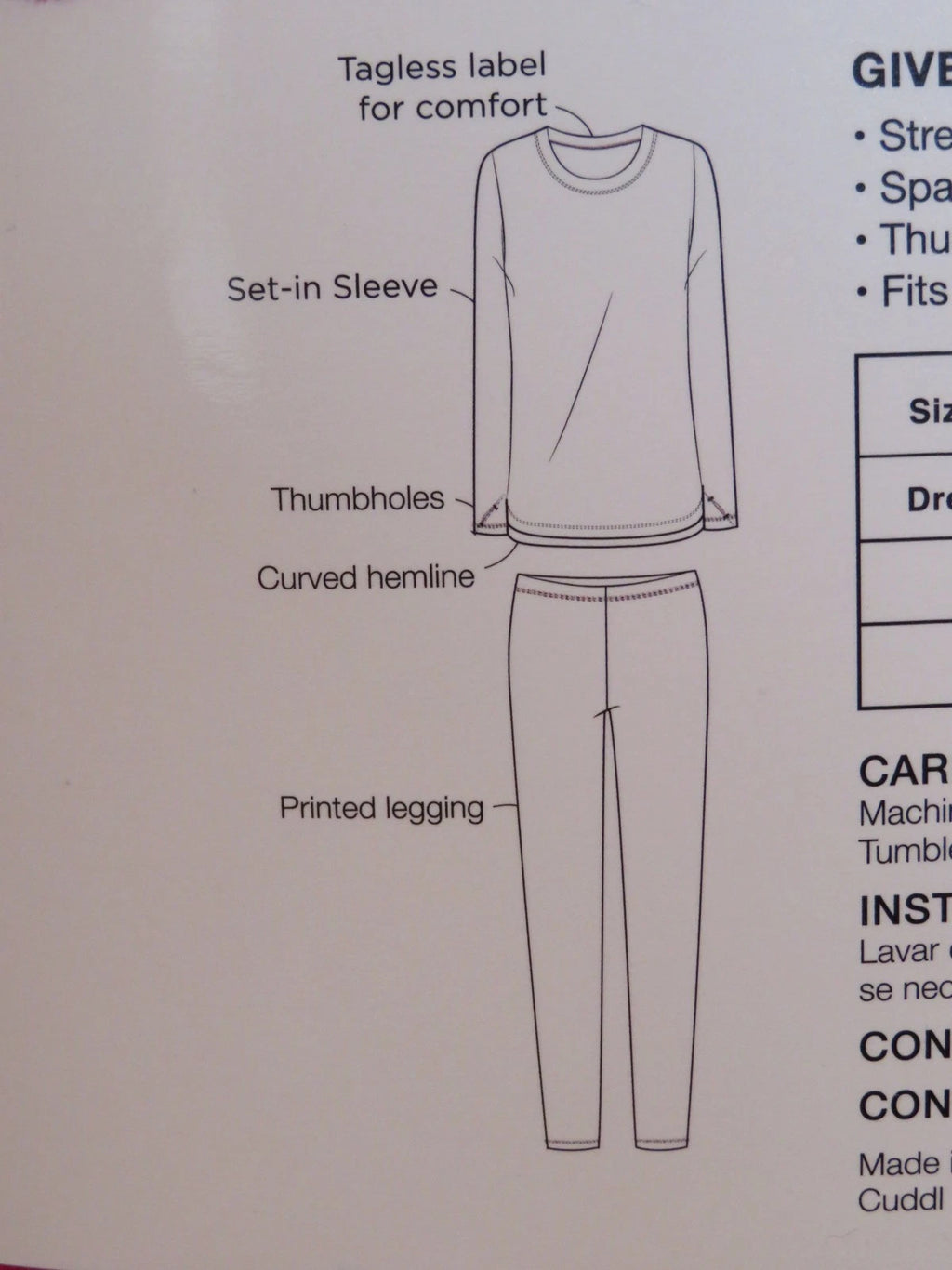 New Women’s Climate Right Cuddl Duds Red Long Sleeve Shirt Plaid Leggings Pajama