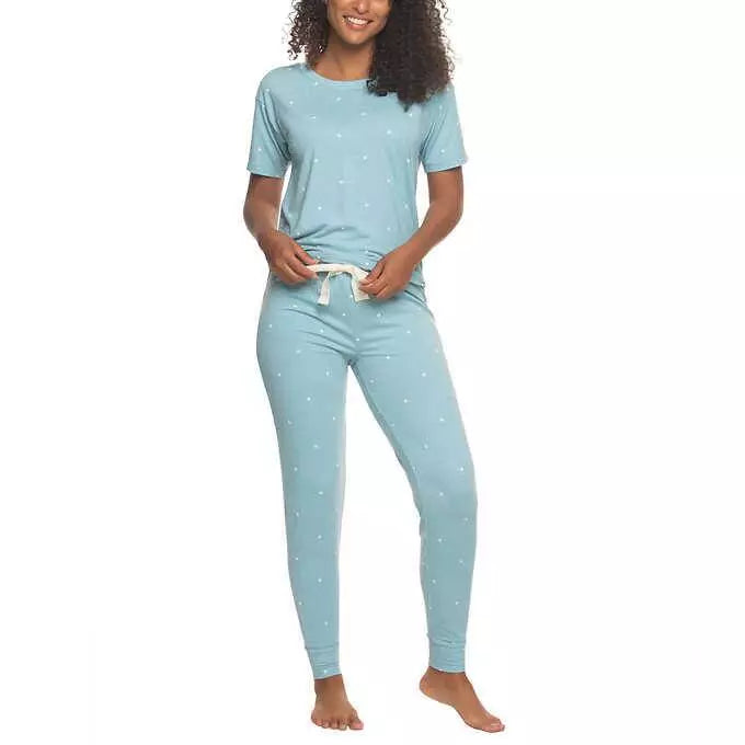 Felina Womens Pajamas 3-Piece Lounge Comfort Waist Soft Lightweight L42