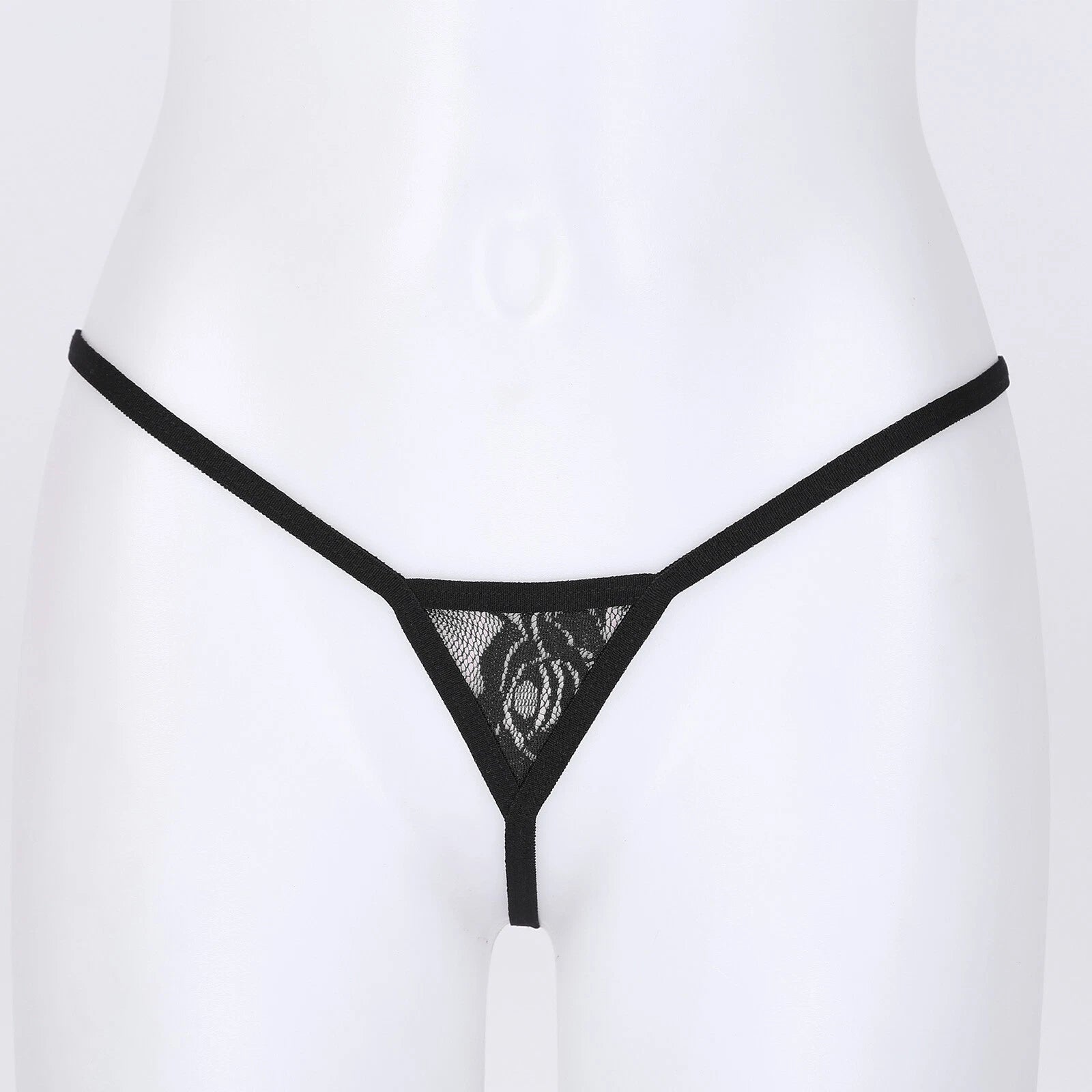 Womens See Through Lingerie Set Sexy Strapless Top  with Thongs Glossy Underwear