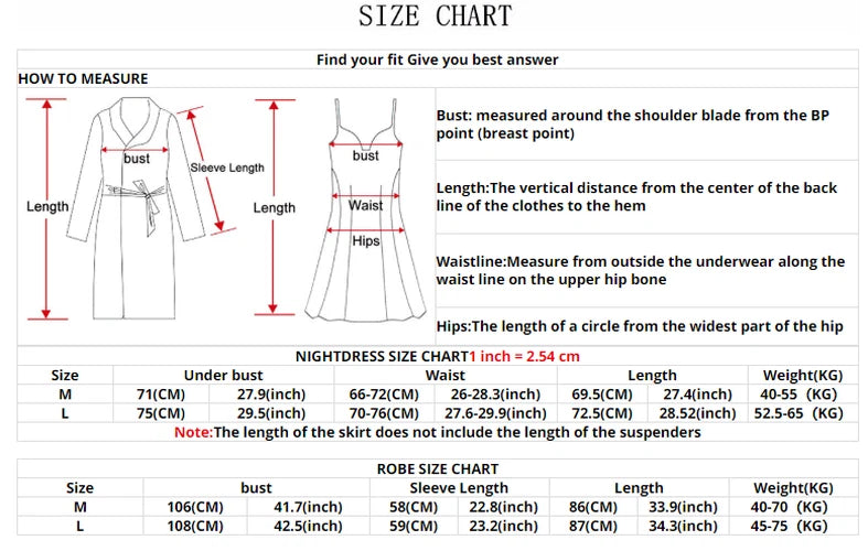 2Pcs Women Pajamas Sets Faux Silk Sets Embroidery Lace Wedding Robe With Belt