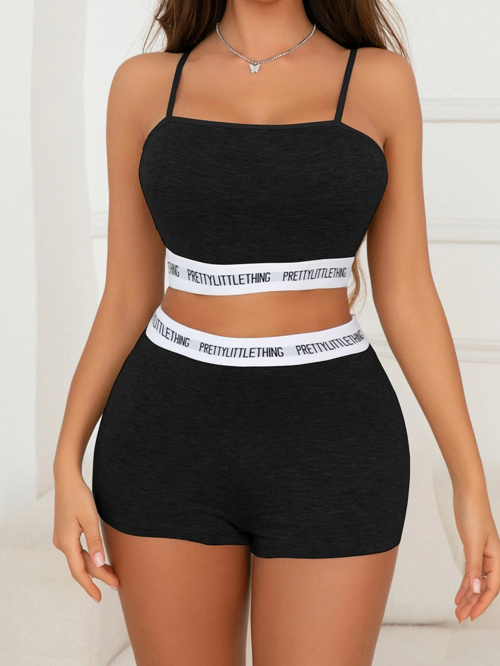 Sexy Lingerie Women Pajamas Set Ladies Sleepwear Underwear Cami Tops Shorts Set