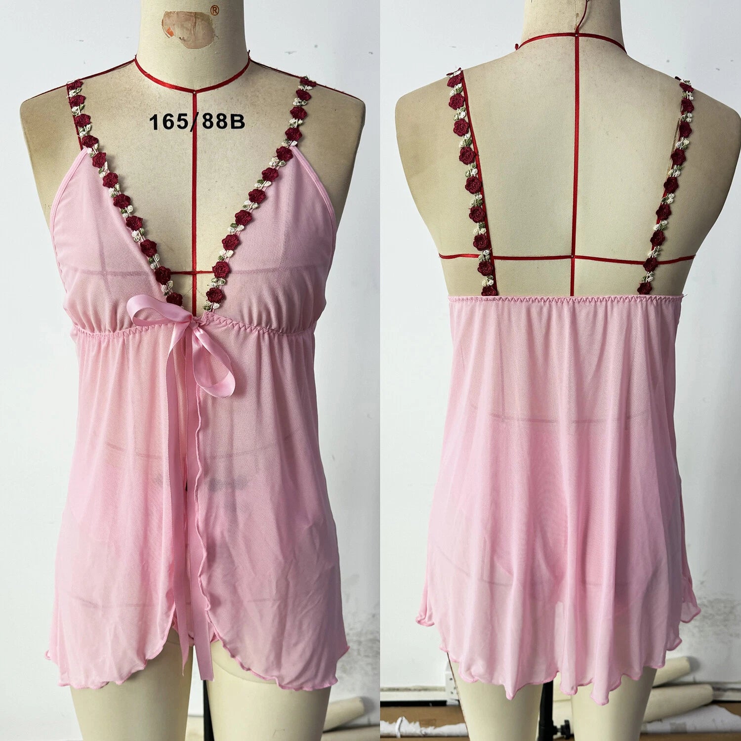 Sexy Women's Lingerie Floral Lace Sleepwear Underwear Dress See-Thru Babydoll US