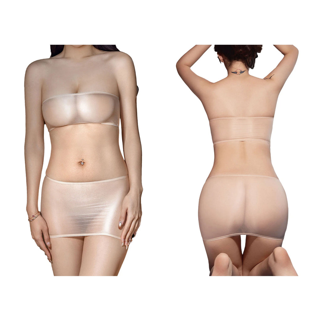 Womens Sets Tube Top Lingerie Mini Nightwear Nightclub Underwear Sexy Babydolls