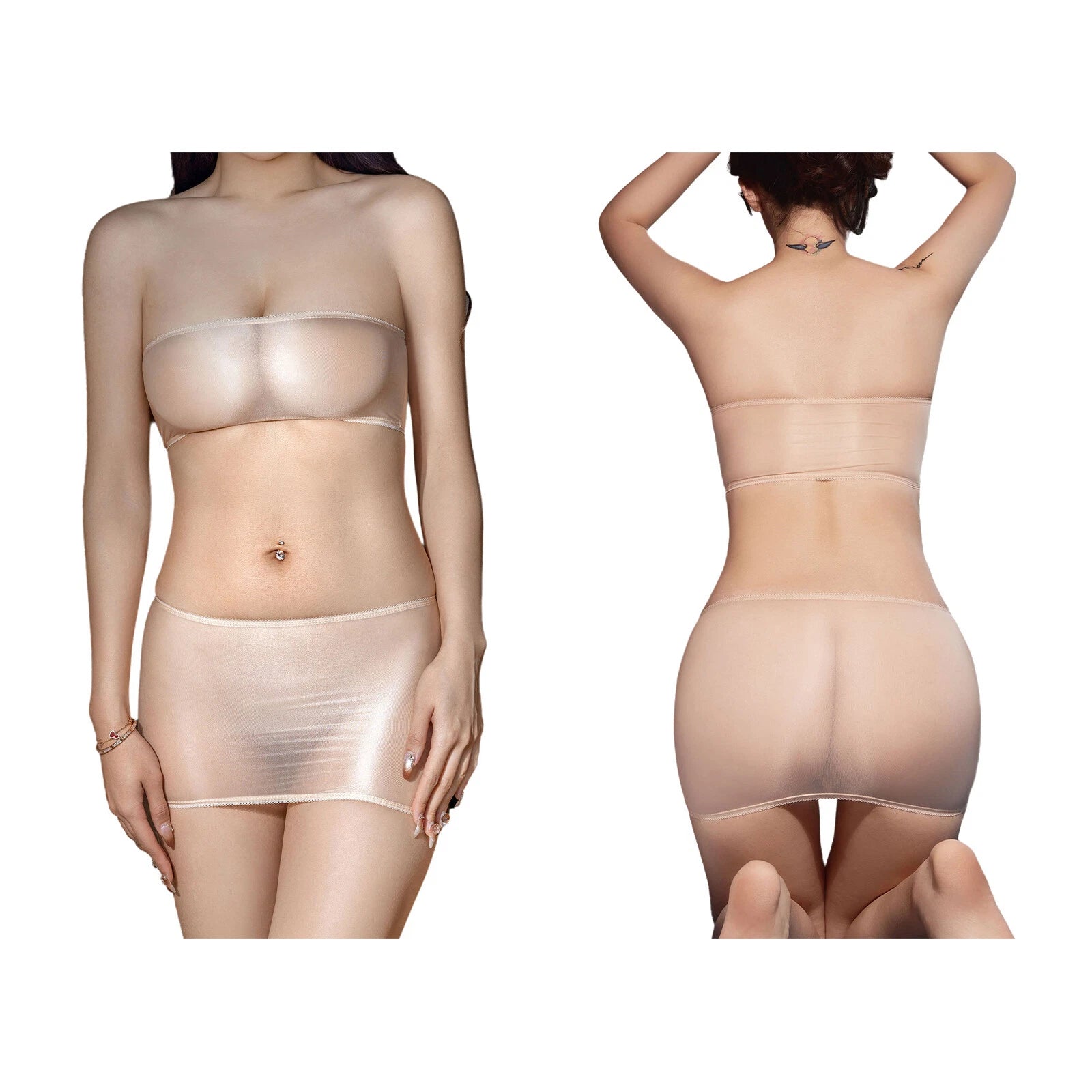 Womens Sets Tube Top Lingerie Mini Nightwear Nightclub Underwear Sexy Babydolls