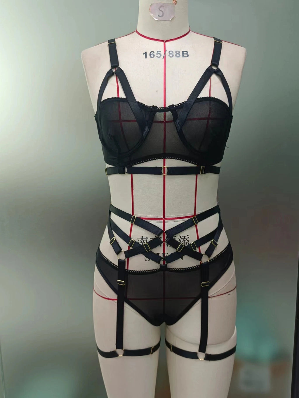 Sexy Women Lingerie Sleepwear Babydoll Lace Bra Thong Set Underwear Nightwear US