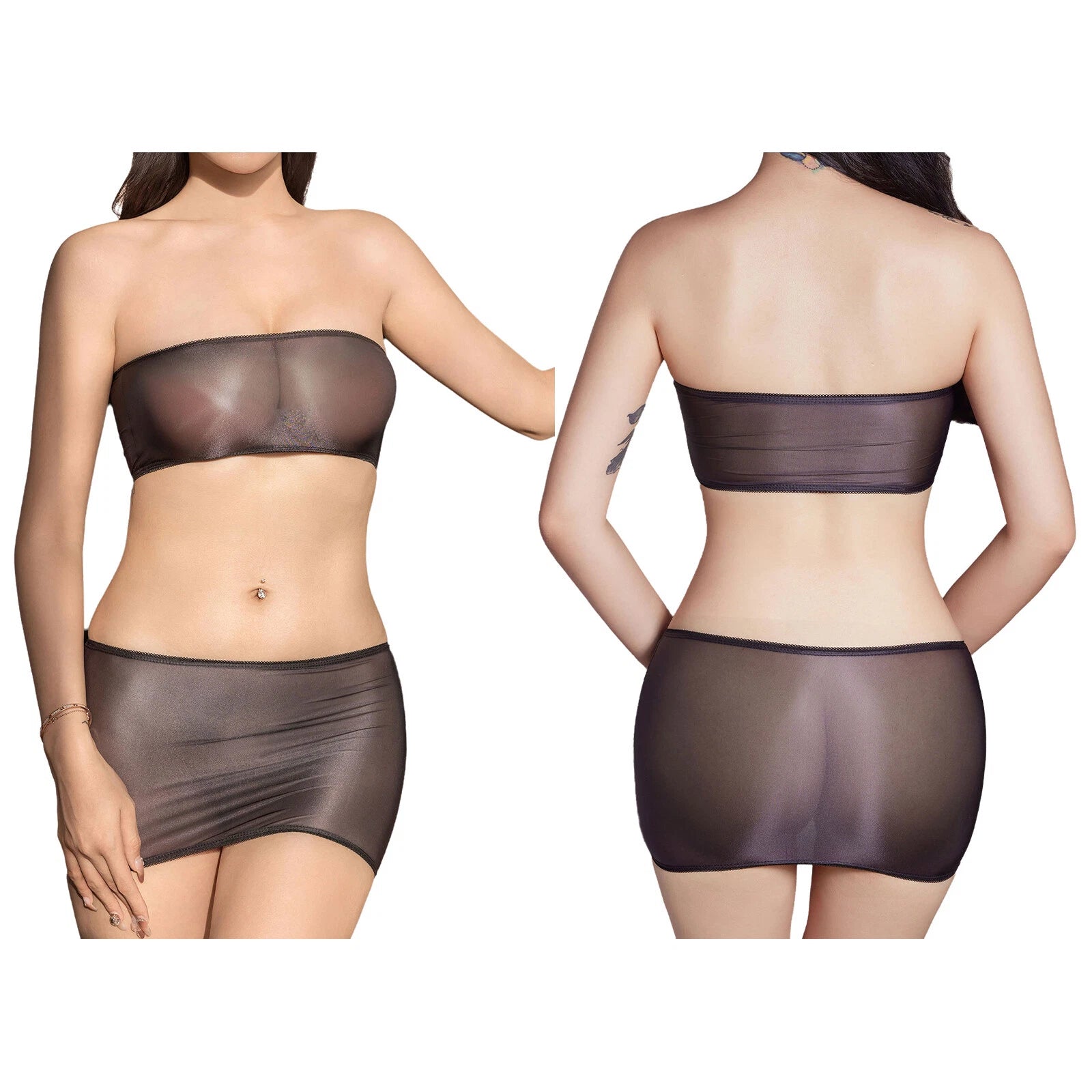 Womens Sets Tube Top Lingerie Mini Nightwear Nightclub Underwear Sexy Babydolls