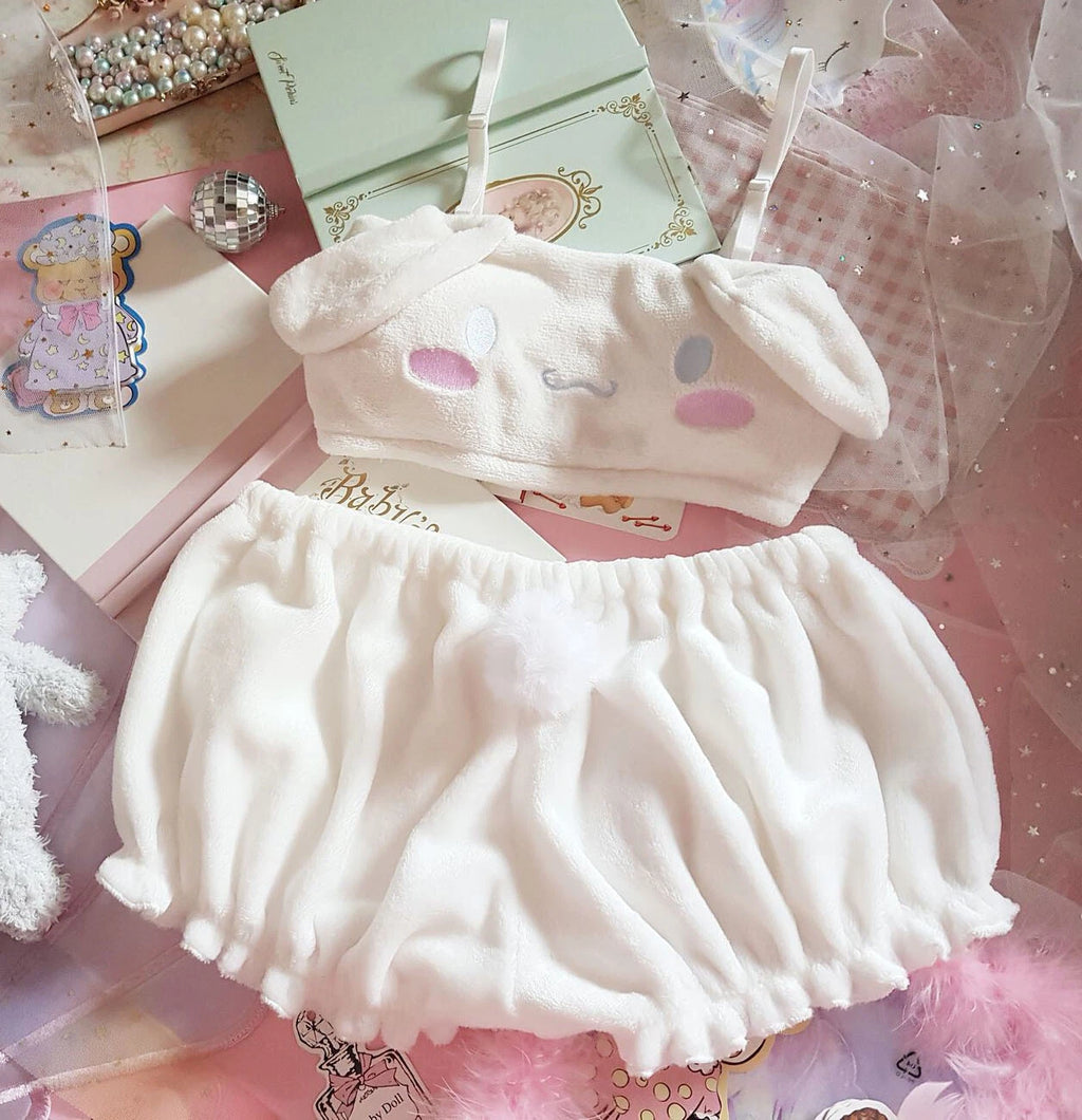 Sexy Kuromi Girls Pyjama My Melody Cinnamoroll Plush Undergarments Shorts Set