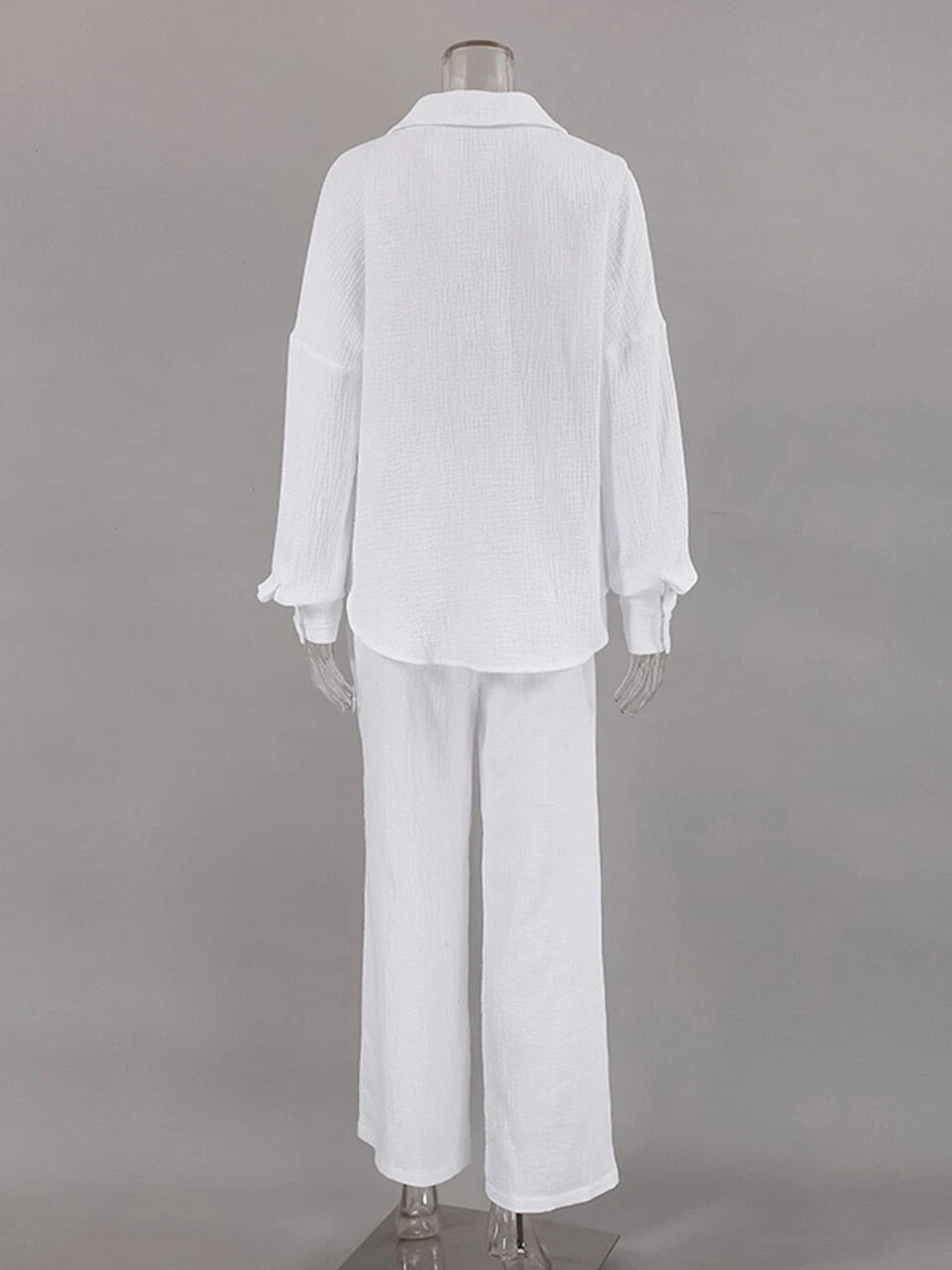 2023 Women's pajamas cotton long sleeved 2-piece pajama casual pants set