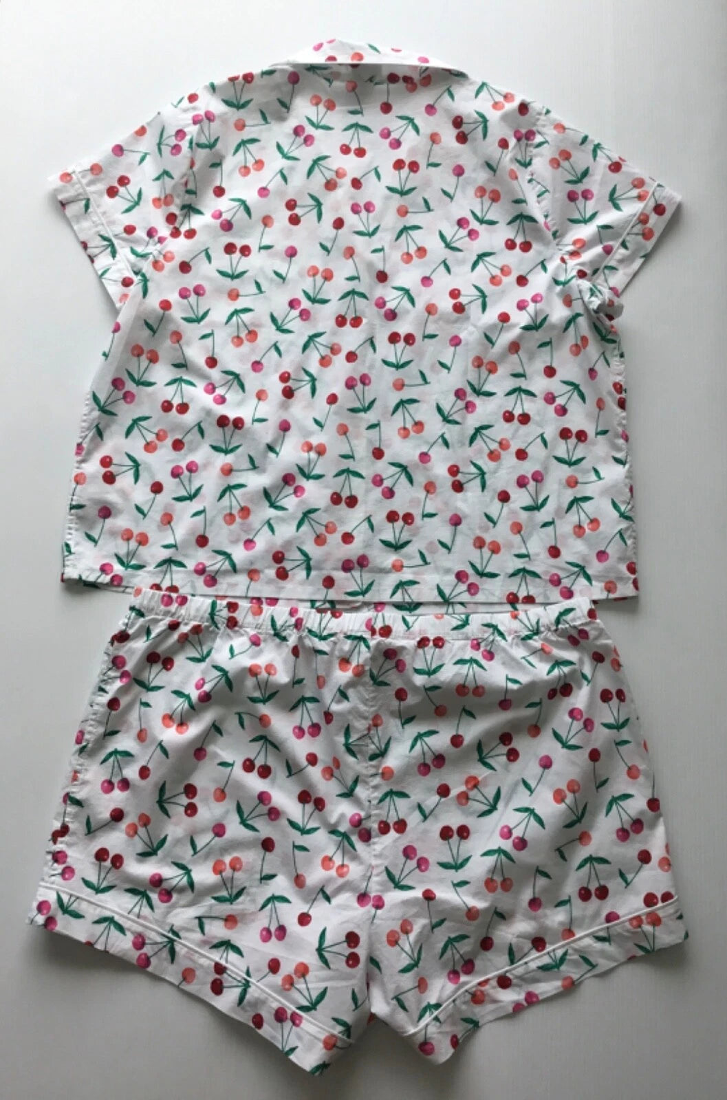 J.Crew Factory NWT Short Sleeve Cotton Short Pajama Set In Cherries Size: L, XXL
