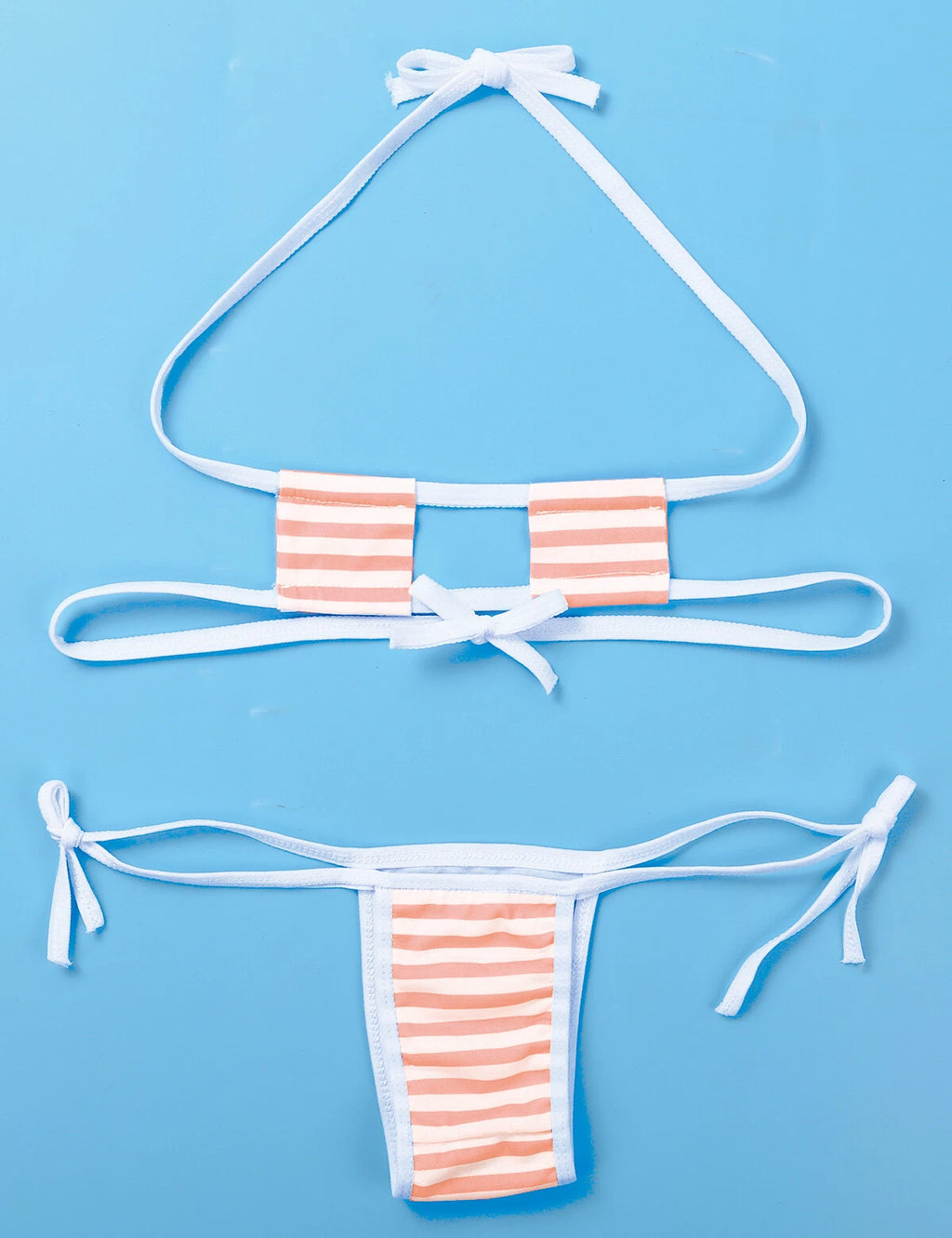 Women Anime Cosplay Mini Bikini Bra Top Micro G-string Thong Lingerie Underwear