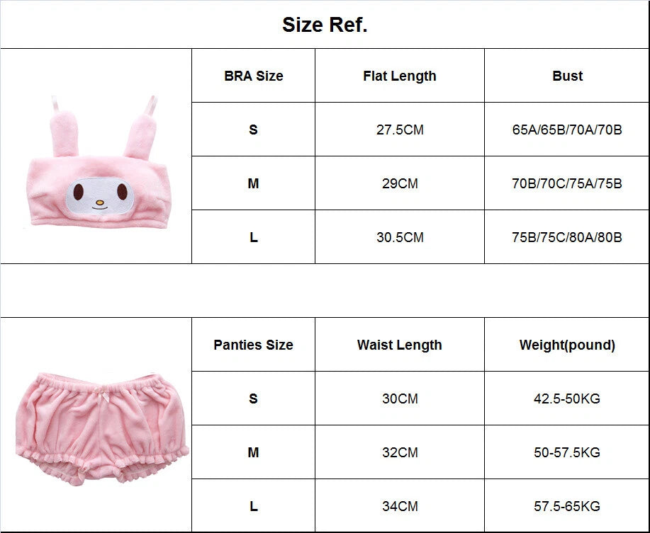 Sexy Kuromi Girls Pyjama My Melody Cinnamoroll Plush Undergarments Shorts Set