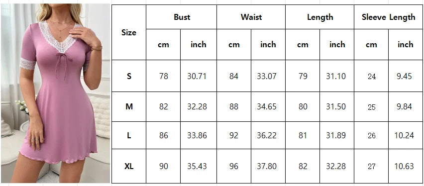 Pink-Women-Sexy-Lingerie-Sleepwear-Lace-Panties-Underwear-Nightwear-Babydoll-Set