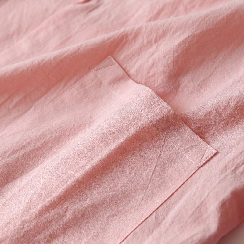 Women 100% Cotton Pajamas Japanese Kimono Robe Top+Pants Sleepwear Nightgown Set