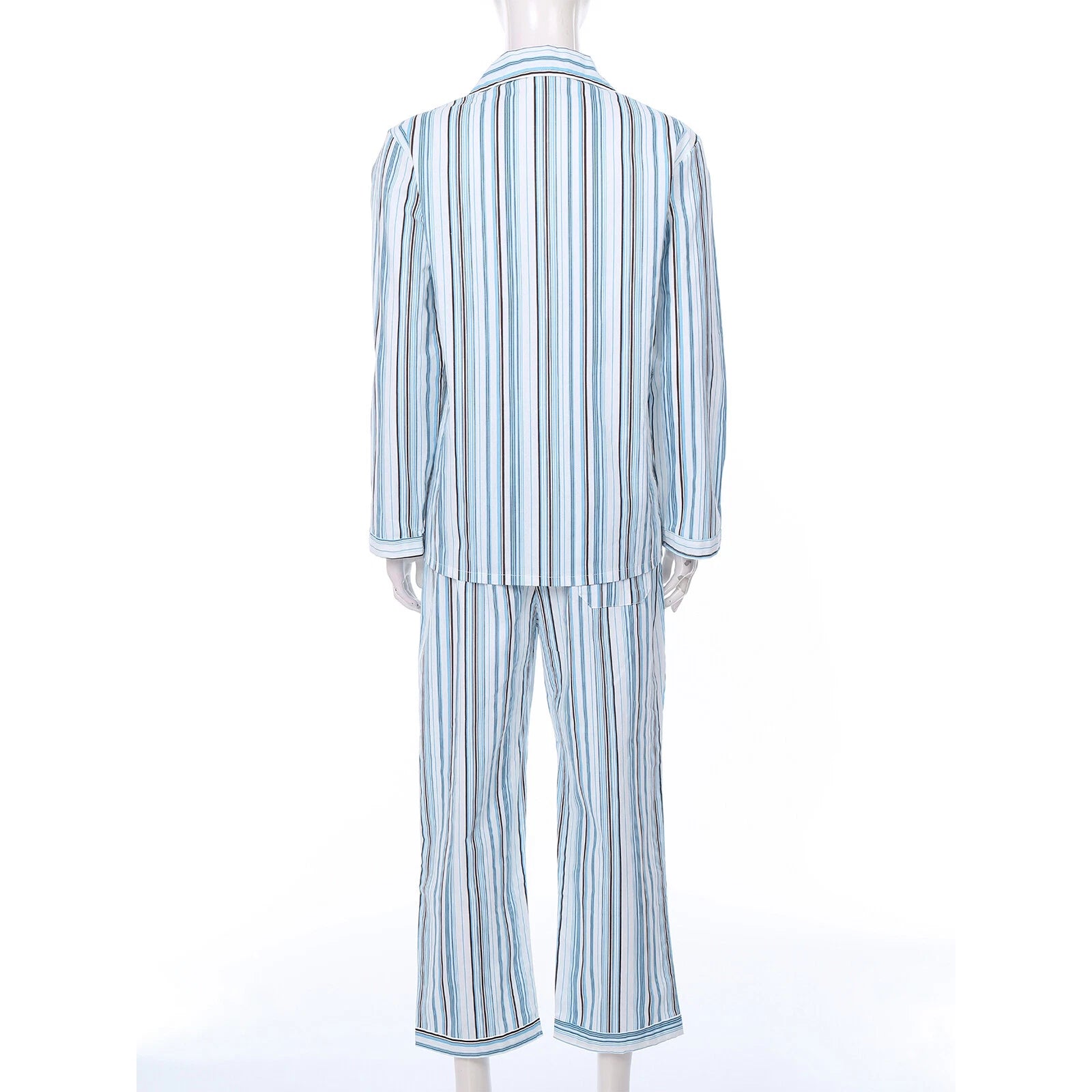 Womens Sleepwear Casual Loungewear Multiple Pockets Pajama Set Button Down Soft