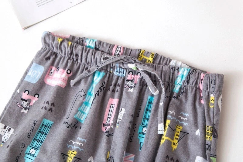 Ladies/Womens 100% Brushed Cotton Pyjamas Set Check Print Button Up Loungewear