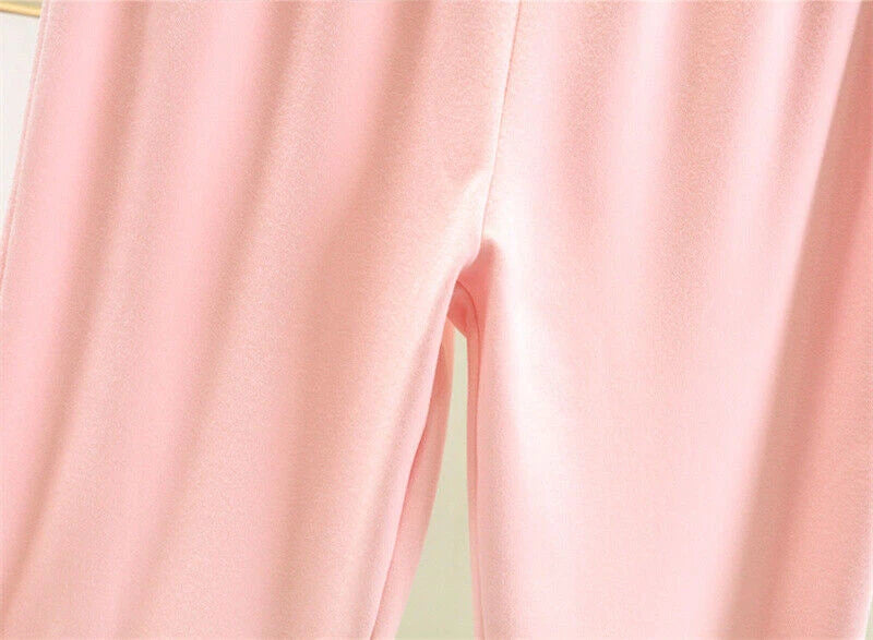 Homewear Spring New Casual Pijama Loose Nightwear Modal Pajamas Set Trouser Suit