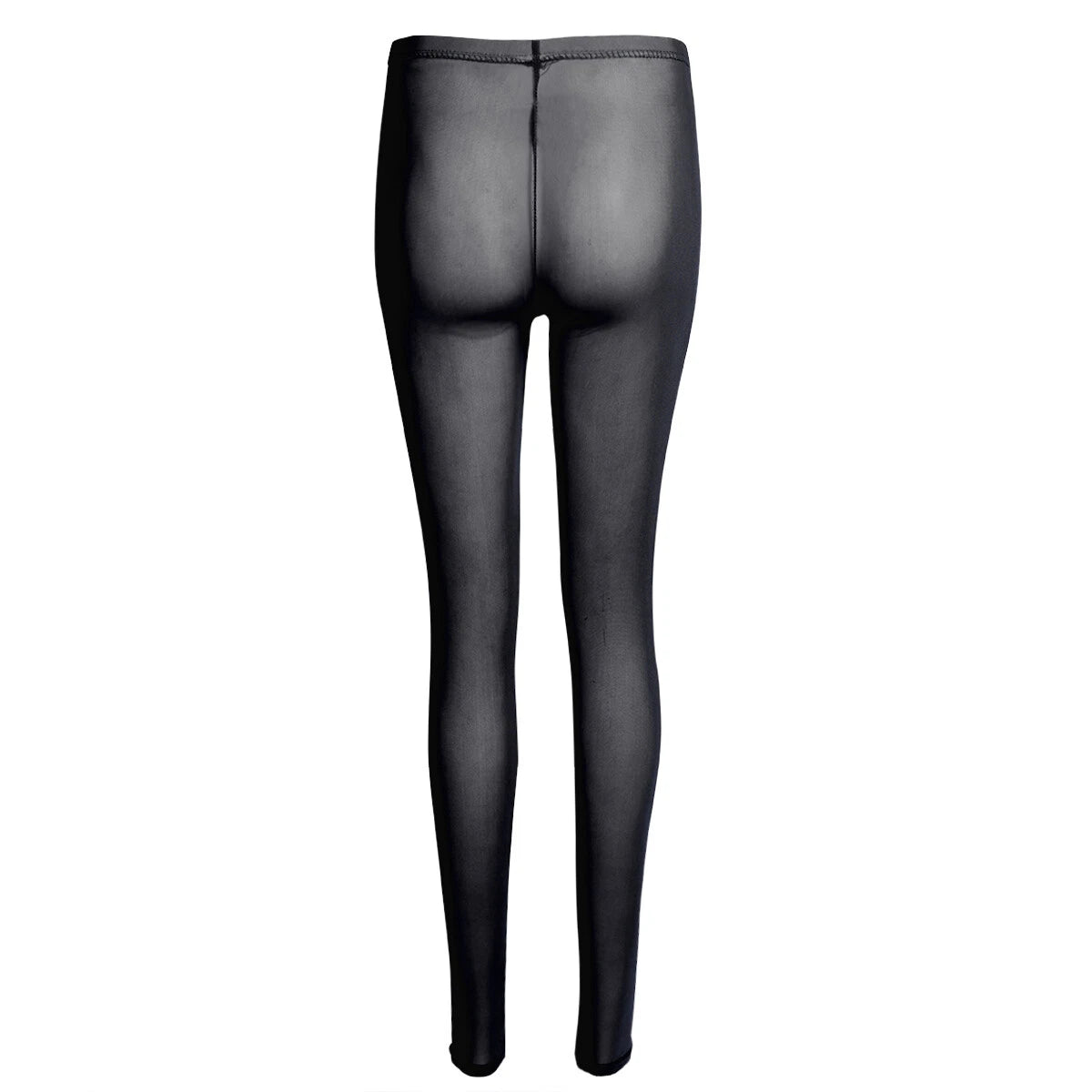 Women 2pcs Lingerie Set Sleeveless Crop Top High Waist Crotchless Leggings Pants