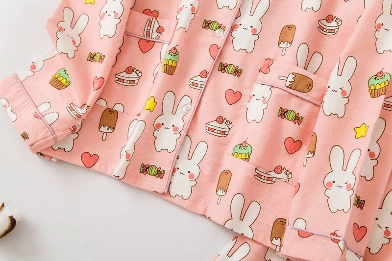 Ladies/Womens 100% Brushed Cotton Pyjamas Set Check Print Button Up Loungewear