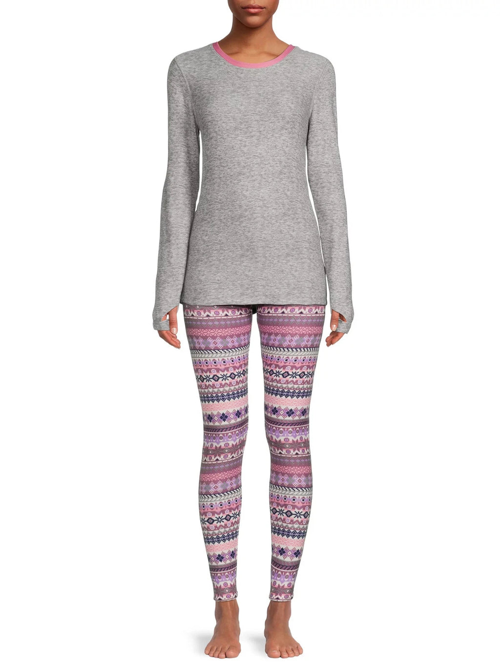 CUDDL DUDS 2 pc Set Womens S-2X ClimateRight Top Legging Pajama Base Layer