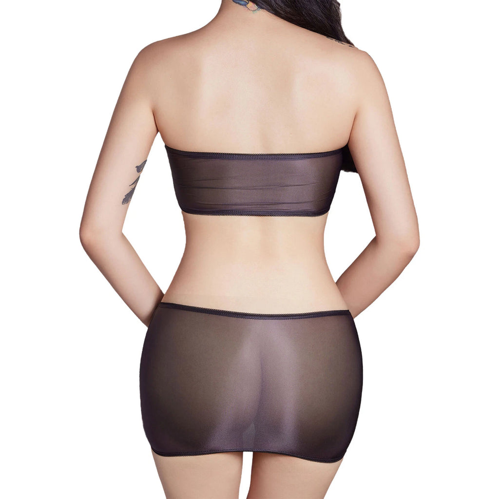 Womens Sets Tube Top Lingerie Mini Nightwear Nightclub Underwear Sexy Babydolls