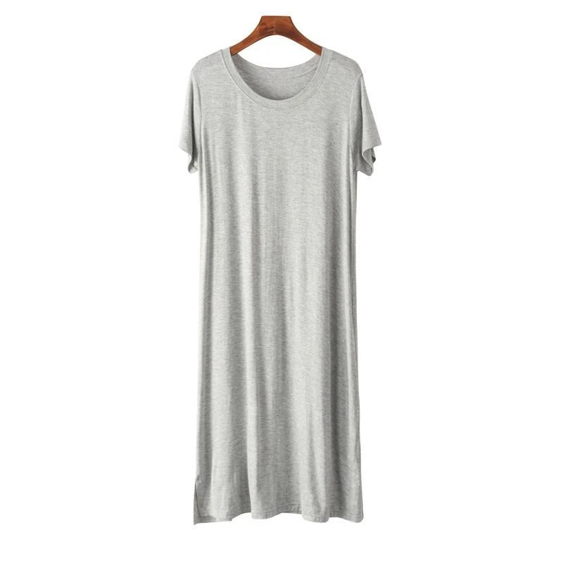 Women's Summer Modal Cotton Dress - Loose Plus Size Loungewear Nightwear Dress