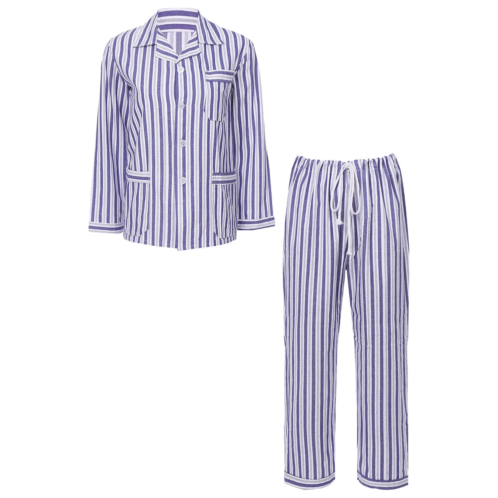 Womens Sleepwear Casual Loungewear Multiple Pockets Pajama Set Button Down Soft