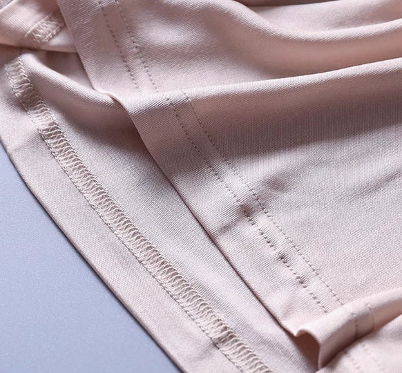 Women Silk Thermal Lace Long Johns Top & Bottom Set Soft Mulberry Silk Underwear