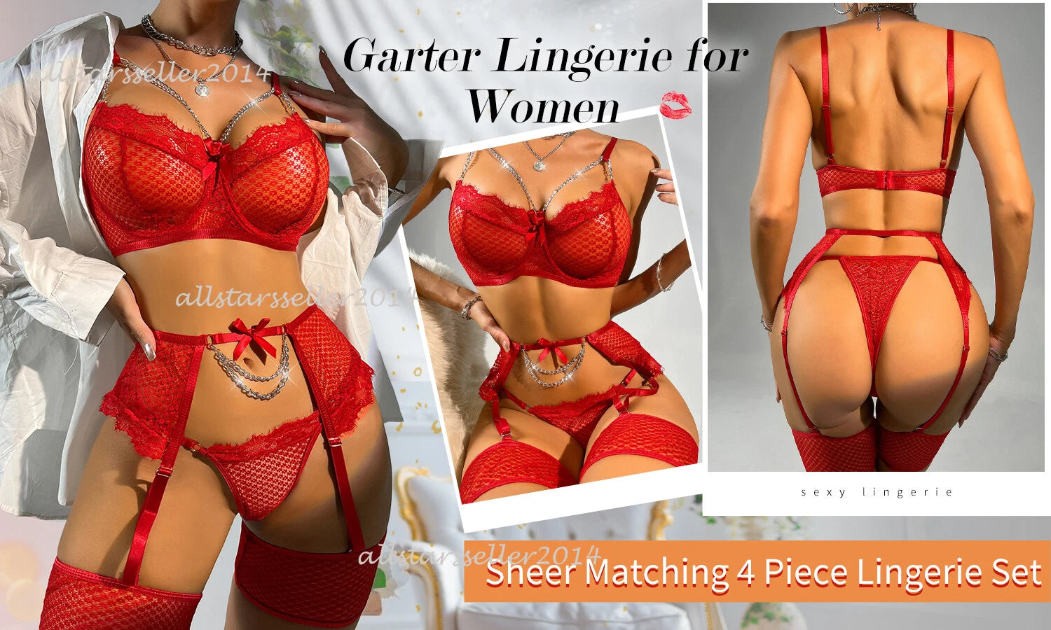 Sexy Women Lace Lingerie Bra G-String Set Fishnet Nightwear Babydoll Sleepwear