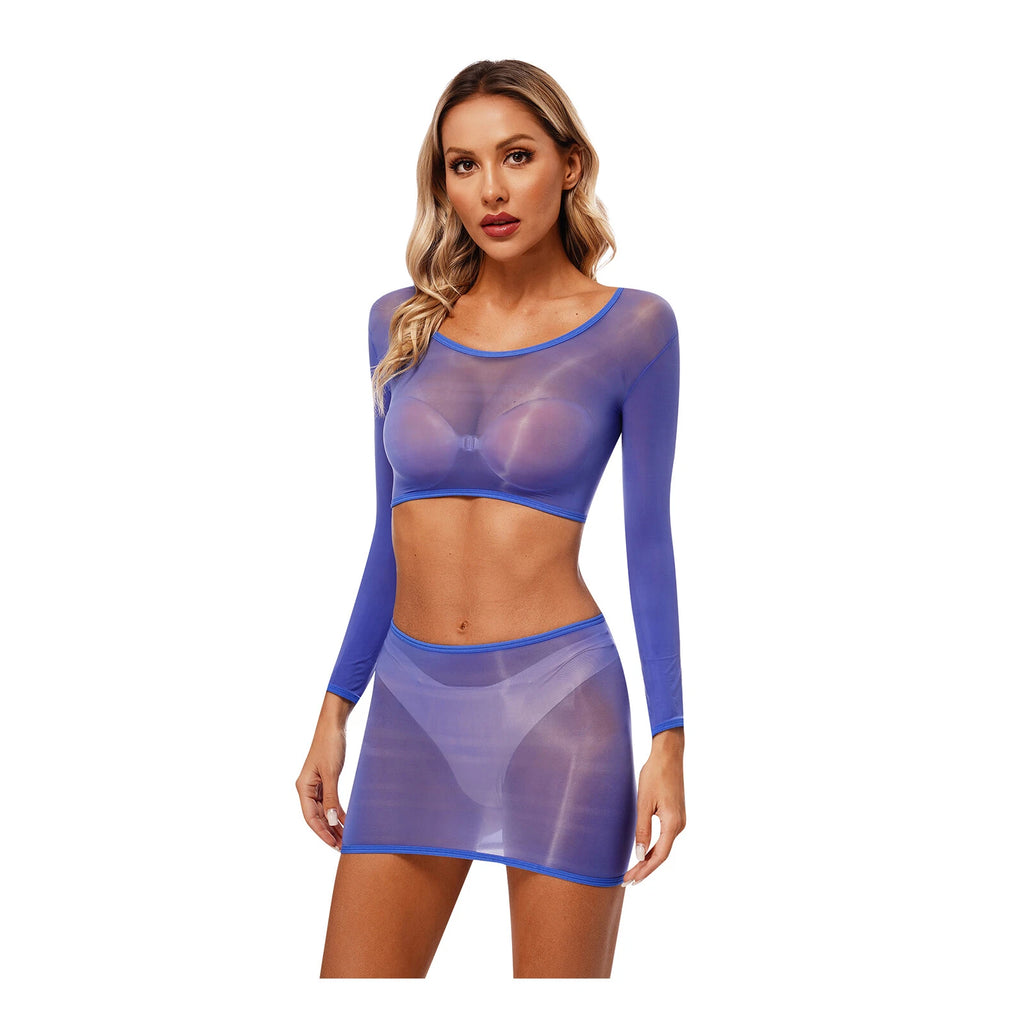 Womens Outfits Breathable Clubwear Sheer Nightwear Ultrathin Sleepwear Sexy