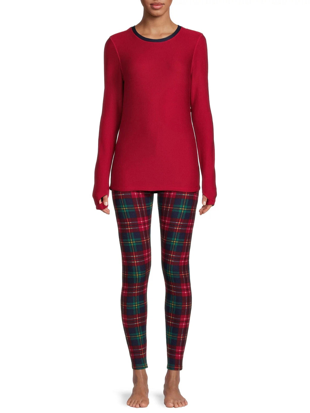 CUDDL DUDS 2 pc Set Womens S-2X ClimateRight Top Legging Pajama Base Layer