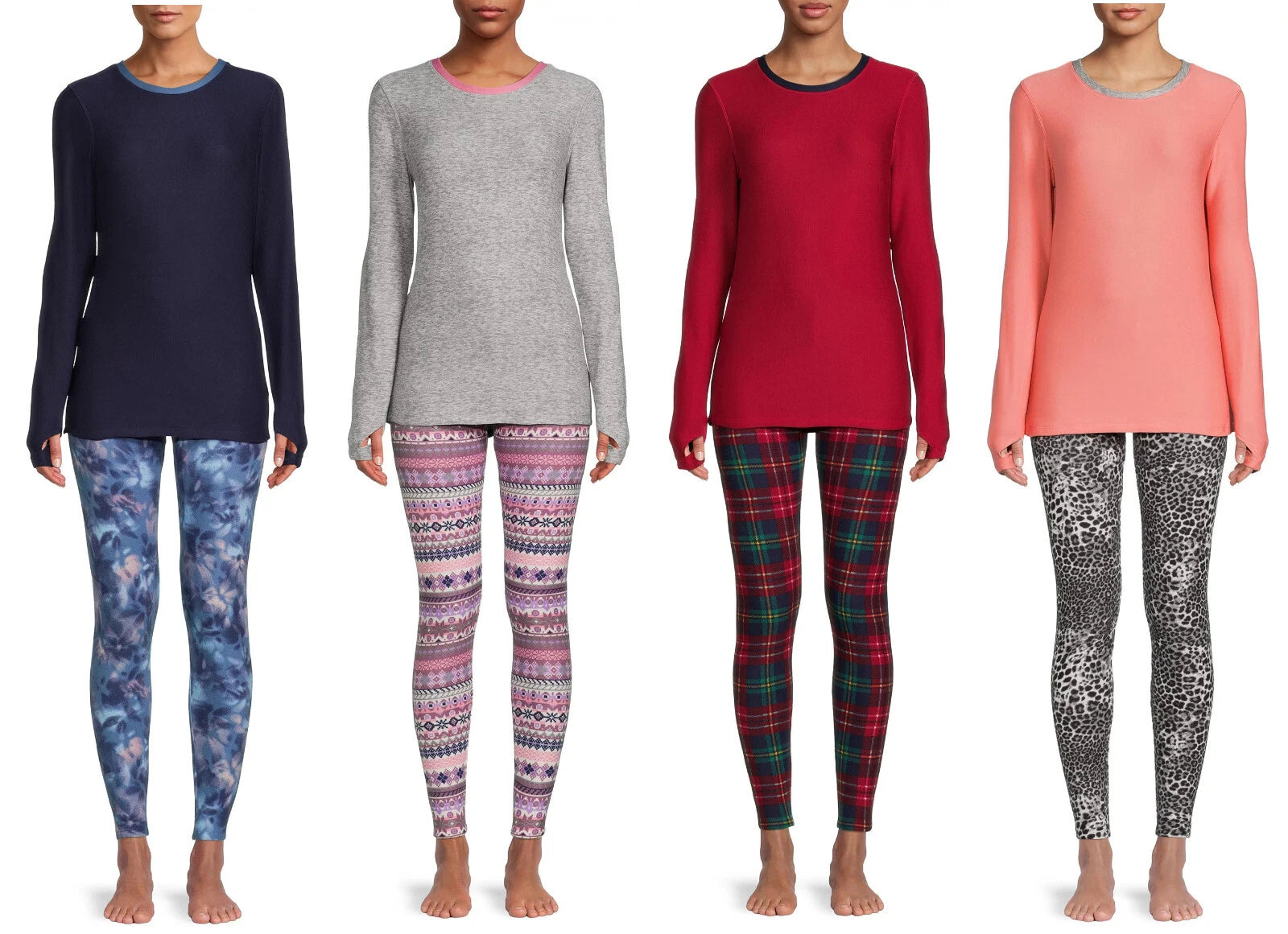 CUDDL DUDS 2 pc Set Womens S-2X ClimateRight Top Legging Pajama Base Layer