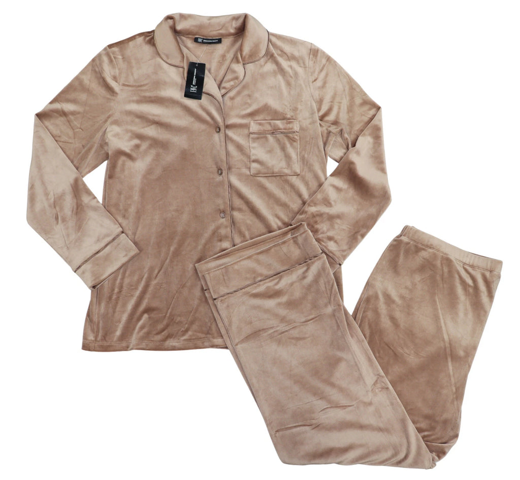 INC International Concepts 2-Piece Velour Women's Sleepwear Pajama Set NWT Fox
